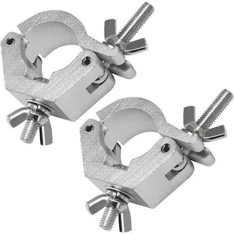 Lot de 2 pinces de fixation pour éclairage Acier robuste Fixation sécurisée 29-35 mm Support de structure de scène D (1/5)
