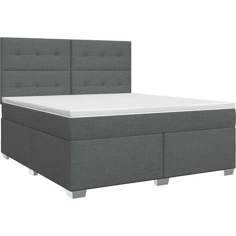 Maison Exclusive - Boxspringbett mit Matratze Dunkelgrau 160 x 20 (1/5)