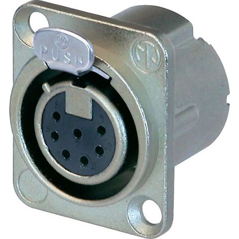 Neutrik NC7FD-LX Connettore XLR Presa a pannello contatti dritti Numero Poli (num): 7 Argento 1 pz.