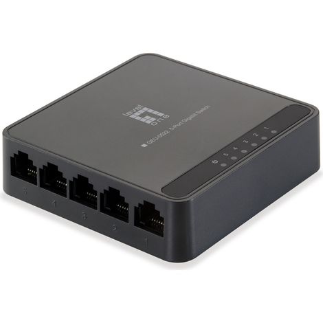LevelOne GEU-0522 switch di rete Gigabit Ethernet (10/100/1000) Nero (1/4)