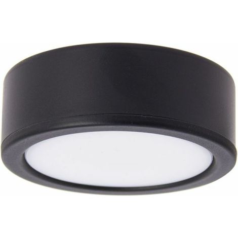 Spot d'intérieur noir LED IP44 – Lumière variable 3000K/4000K – 250 lumens – Montage encastré ou saillant – ECPKSP250N (1/5)