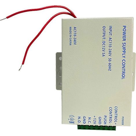 Alimentation à découpage DC12V 5A pour système de contrôle d'accès, AC 110-240V, adaptée aux systèmes de contrôle d'accès à serrure électronique. (1/5)