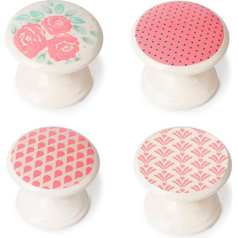 Blister con 4 pomos redondos para mueble fabricado en zamak estilo decorativo mod. m4 ø33mm rei (1/4)