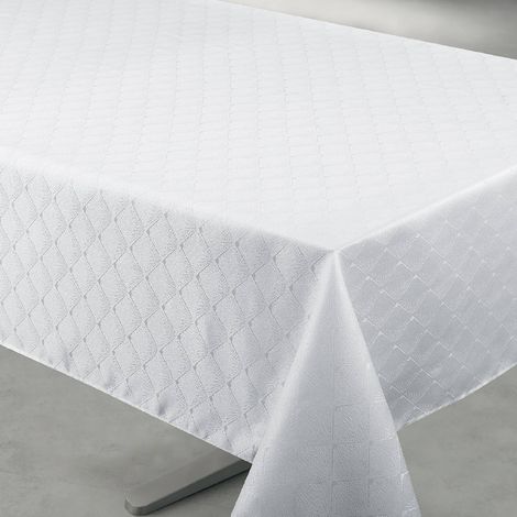 Nappe rectangulaire extérieure esprit bord de mer Blanc 145x240 cm (1/2)