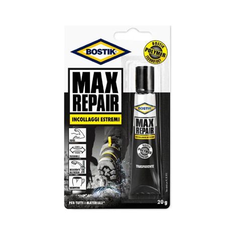 Bostik 20 gr Max Repair colle silicone colle transparente sans solvants