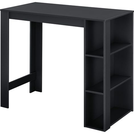 Tavolo da bar di design con ripiani tavolo da bistrò con 3 ripiani in truciolare 110 x 50 x 103 cm nero 030006207
