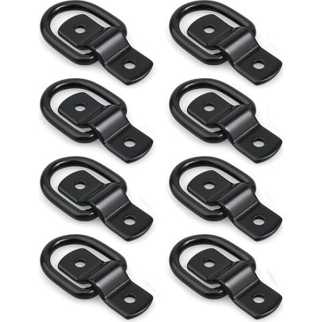 piezas de correas de amarre resistentes con anclajes,color negro,anillo en D. Anillo de amarre para cargas en remolques (1/5)