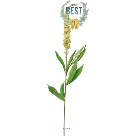 Véronique artificielle, une fleur en tige, H 76 cm Jaune - BEST - couleur: Jaune