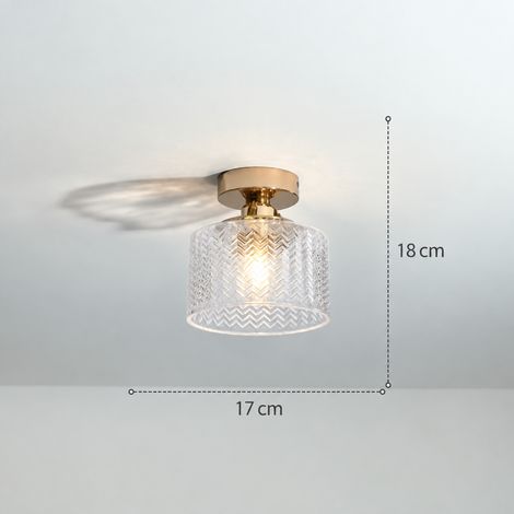 Plafonnier ondulé modèle I avec rosace universelle montage en saillie ou encastré et avec LED lumière chaude, 36 × 36 × 36 cm, 2 kg – Livraison gratuite