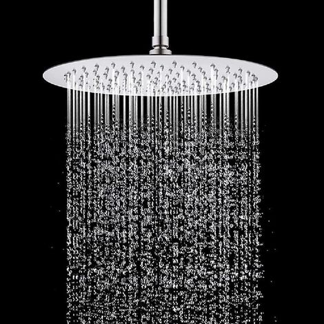 Regendusche 40cm Edelstahl, Selbstreinigend, Hochdruck, Verstellbar (1/5)