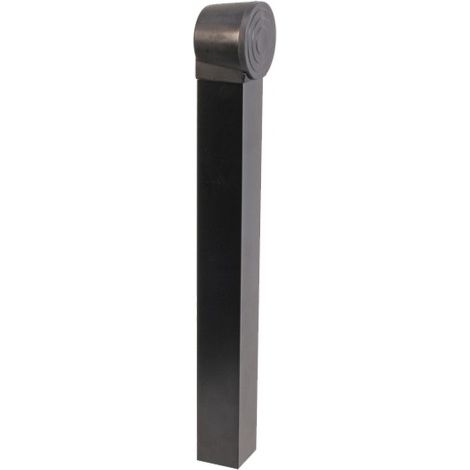 Butoir de portail avec tube noir 9005 - Arréstop noir - TIRARD