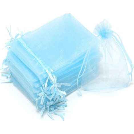 Bleu émeraude Sac de Protection de Raisins, 100Pcs Sac de Protection de Grappes, 20 x 30 cm , Sachets de Protection pour Plantes, Sac en Organza avec Cordon de Serrage pour Fruits (1/5)