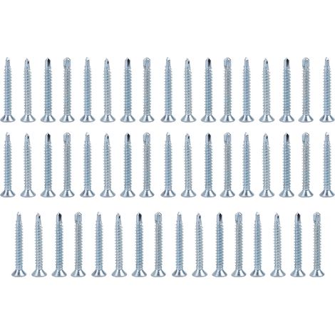 50pcs M4.2 Flat Head Self drilling Self tapping Screws Drilling Tail Screw Set (M4.219)