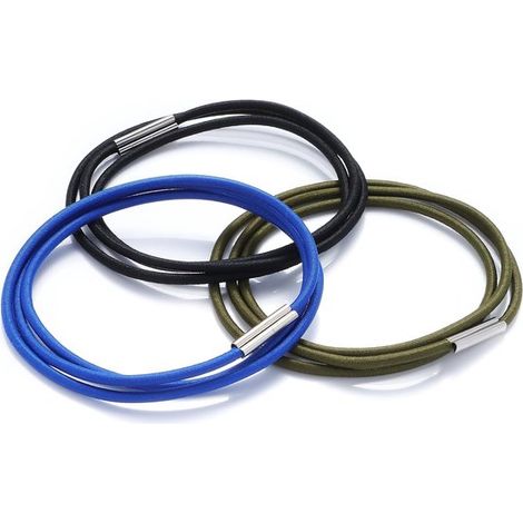 Élastiques pour poubelles (lot de 3) - élastiques résistants et larges, adaptés aux poubelles de 50 à 115 litres. Support de sac poubelle très élastiq (1/5)