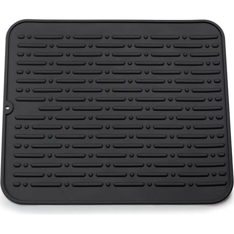 Tapis de Séchage Vaisselle XL en Silicone 45 x 40 cm (Noir)