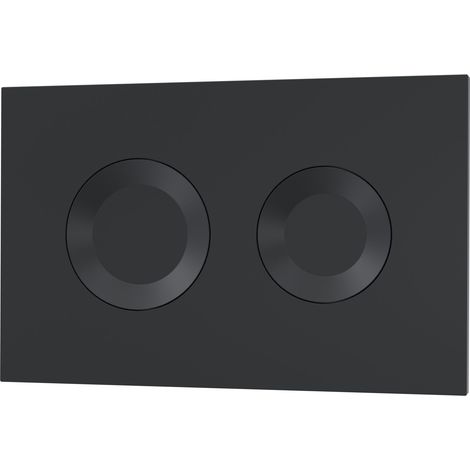 Round Dual Flush Push Button Black