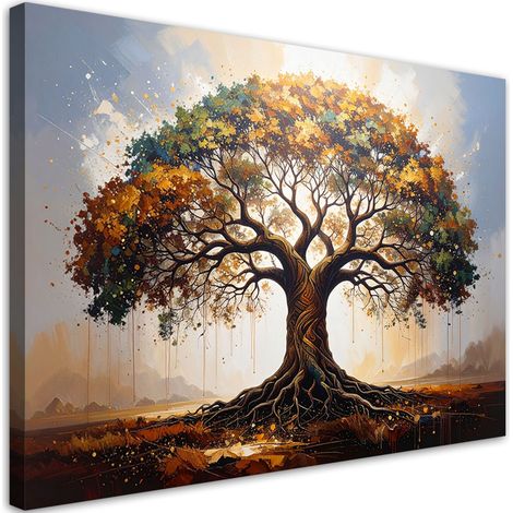 Tableaux, Arbre de l'amour coloré nature,30x20