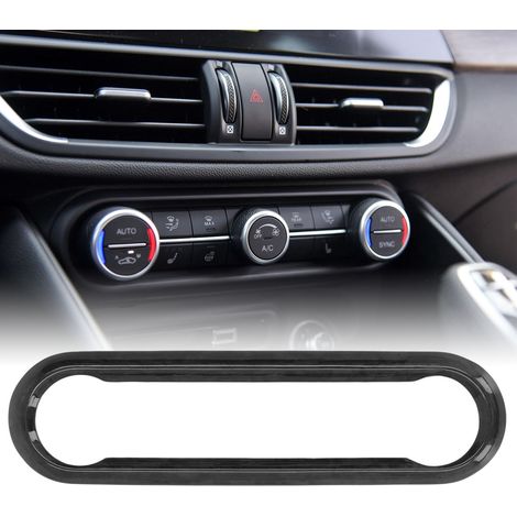 Dekorativer Aufnäher für den Rahmen des Lautstärkereglers in der Mittelkonsole des Autos, kompatibel mit Alfa Romeo Giulia (952) ab 2020 (Referenz: OC10345) (1/5)