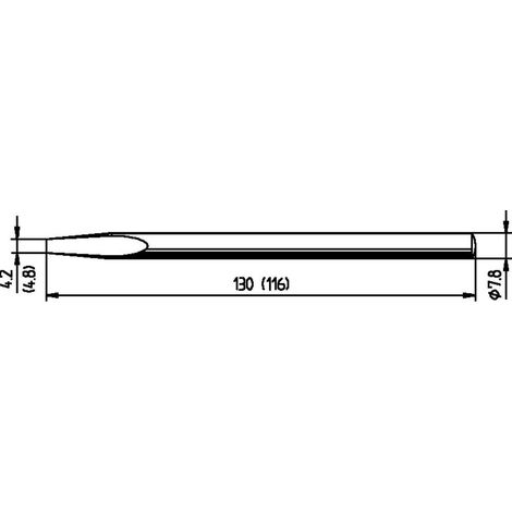 Ersa 082KD Panne de fer à souder forme de burin, ERSADUR Taille de la panne 4.8 mm Contenu 1 pc(s) (1/2)