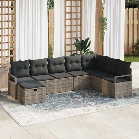Set di divani 5 pz polyrattan vidaXL (1/5)