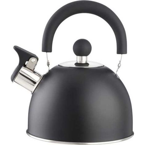 Hervidor de acero inoxidable Fischio negro satinado L.1,5 Eva
