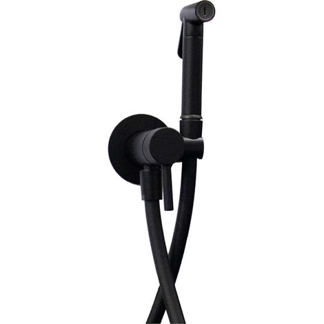 Paffoni – Ensemble de bidet encastrable noir mat ZDUP110NO – Mitigeur eau chaude et froide – Douche en métal – Installation cloisons sèches