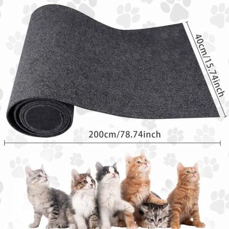 Tapis à gratter - DIY - 41,5 x 16 x 13 cm - Antidérapant - Polyester gris (1/4)