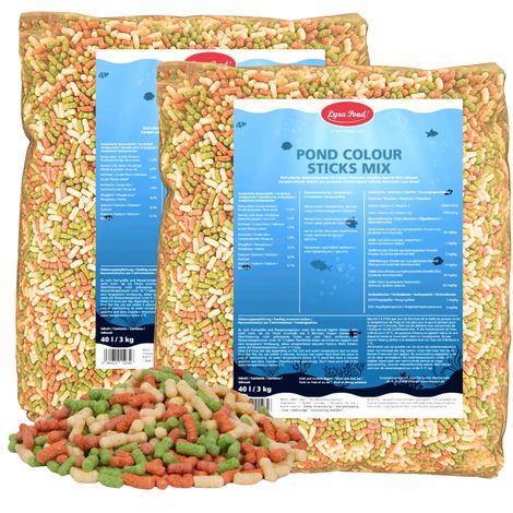 2 x 40 litres Lyra Pond® Pond Colour Sticks Mix en sachet MHD 8/2025