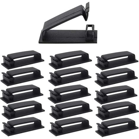 Gestion des câbles de bureau, 50 attaches auto-adhésives 3M pour câbles électriques (1/5)
