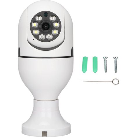 Ampoule Caméra WiFi Intelligente E27 1080P avec Interphone Bidirectionnel et Contrôle à Distance, Compatible Google Home et TUYA, 110‑240V Double Lumière (1/5)