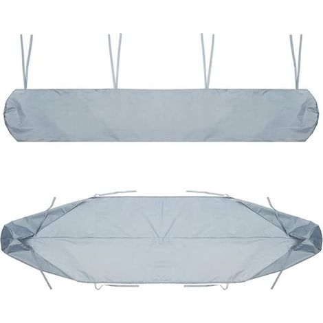 Housse de Auvent Jardin Protection, BâChe Sac de Rangement 420D Oxford Contre Les UV Anti-poussière étanche Contre la Neige et la Pluie en Hiver, pour Canopy Shelter De Terrasse Meubles (Gris, 4M) (1/4)