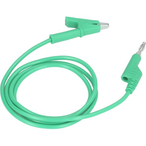 Krokodilklemmen-Prüfleitungen mit Bananenstecker, flexibles Kabel für elektrische Prüfungen J.70035‐1 4mm Grün (1/5)