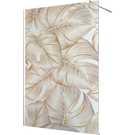 Stickers paroi de douche dépoli - Feuilles Tropicales - 140 x 200 cm