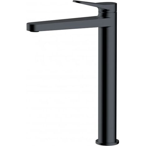 RAK Petit Round Matt Black Tall Basin Mixer Tap - RAKPER3003B (1/2)