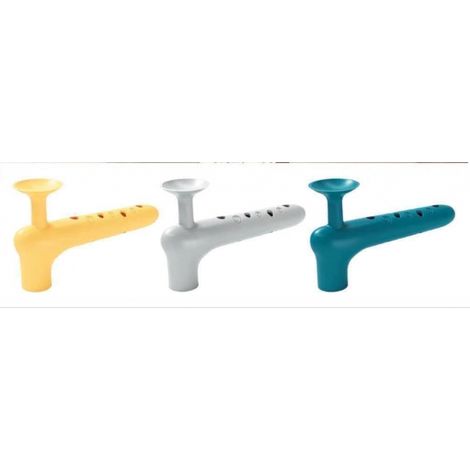 3 pcs Butée de poignée en silicone - Protection contre les collisions - Coussinets muraux - Bouton de tasse - Couvercle à ventouse - Poignée de porte - Silencieux - bleu/gris/jaune (1/5)