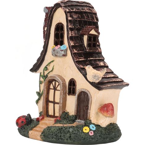 Statue de jardin adorable en résine, décorative et vivante pour porche, patio, terrasse - Figurine extérieure charmante, ornement de maison pour jardin. (1/5)