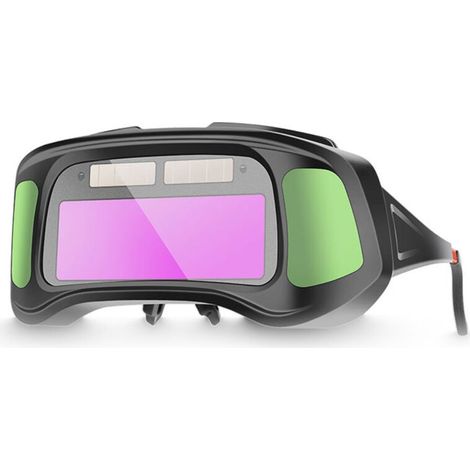 Lunettes de soudage professionnelles intelligentes anti-lumière forte, équipées d'un panneau de charge solaire (1/4)