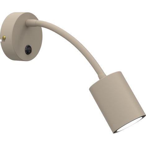 Applique murale orientable beige Arden Luminex GU10 8W avec interrupteur métal