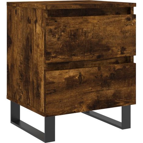 Maison Exclusive - Nachttisch Räuchereiche 40x35x50 cm Holzwerkst