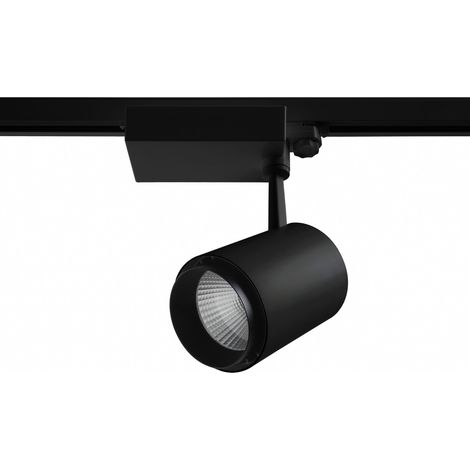Projecteur rail tilt LIRA LED COB 41W 3600lm CRI80 4000K 40º Noir