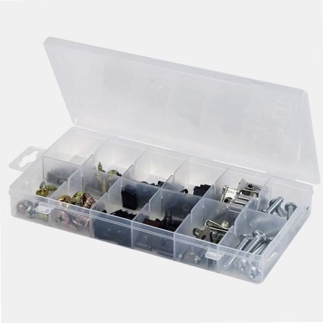 Coffret clips écrous métalliques 170pcs