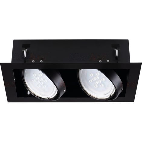 Kanlux MATEO spot plafond 2xES111 25W noir orientable (1/5)