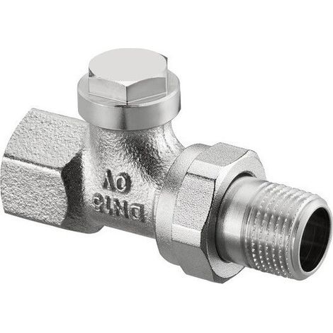 OVENTROP Racor de retorno Combi 4 de paso DN 10, R 3/8 x Rp 3/8, PN 10, bronce rojo, niquelado, 1090761