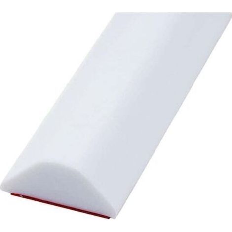 PA 200 cm weiße Silikon-Duschkabine in T-Form mit selbstklebender Duschschwelle und Überlaufstange, geeignet für begehbare Duschen.