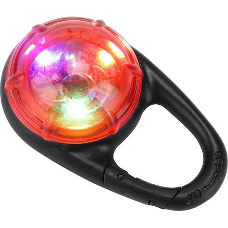 Pendentif LED lumineux et étanche pour chien, clip collier pour la sécurité nocturne extérieure des chiens et chats - Lumière rouge (1/2)