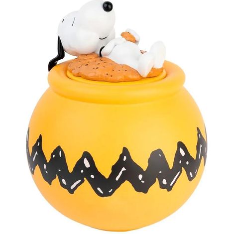Grupo Erik scatola per biscotti Snoopy gialla in ceramica