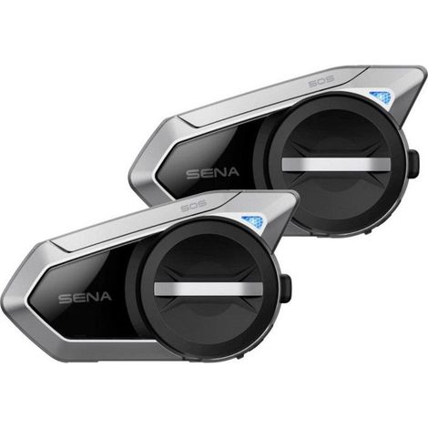 Système de communication Bluetooth pour moto - SENA - 50S-10D - Interphone Mesh - Pack double (HP+micro) - SOUND by Harman Kardon