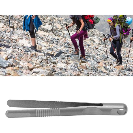 Pince à épiler miniature EDC en alliage de titane TC4, outil de survie compact pour activités extérieures
