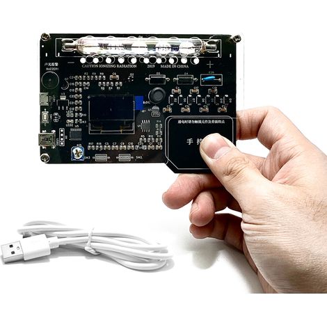 Kit de Compteur Geiger Portable et Facile à Assembler Soi-Même, Détecteur Rayonnements Nucléaires (rayons X, Γ, Β, Iode 131), avec Écran Oled. (1/5)