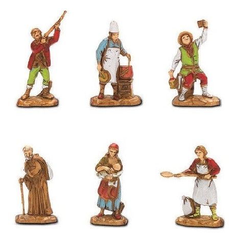 6 SOGGETTI NAPOLETANI IN MINIATURA 3,5CM